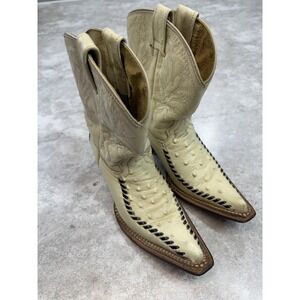 Aguila‎ Real Boots Kids Size 13.5 Ostrich Print Western Cowboy Leather
